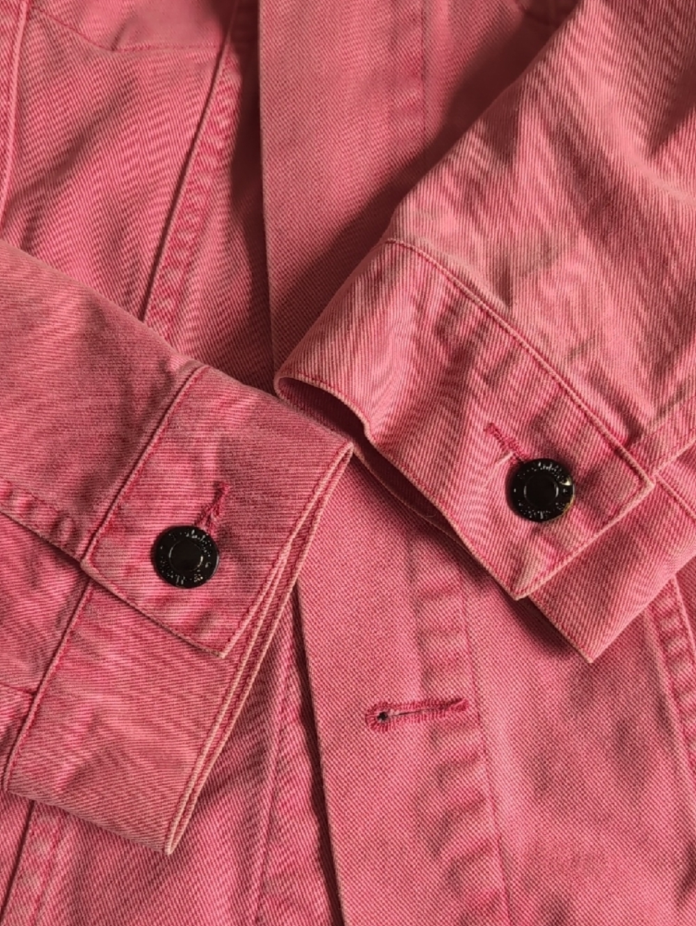 T Mobile Pink Denim Jacket Size medium - Picture 9 of 12